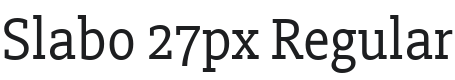 Slabo 27px Font Preview