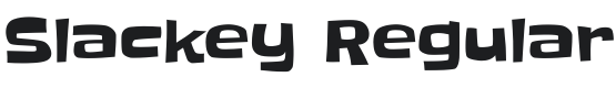 Slackey Font Preview