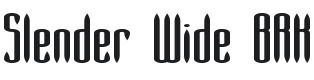 Slender Wide BRK Font Preview