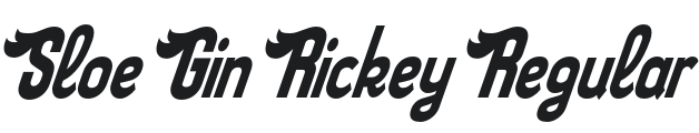 Sloe Gin Rickey Font Preview
