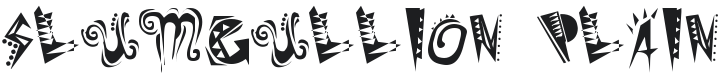Slumgullion Plain Font Preview