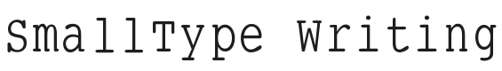SmallType Writing Font Preview