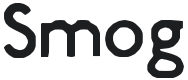 Smog Font Preview
