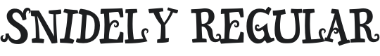 Snidely Font Preview