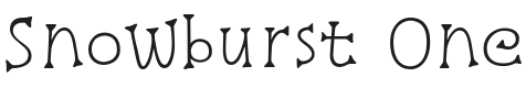Snowburst One Font Preview