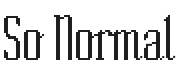 So Normal Font Preview