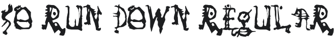 So Run Down Font Preview