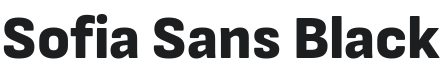 Sofia Sans Black Font Preview