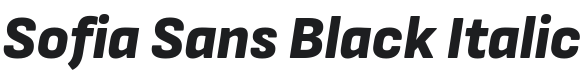 Sofia Sans Black Italic Font Preview