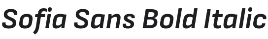 Sofia Sans Bold Italic Font Preview