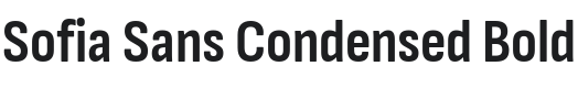 Sofia Sans Condensed Bold Font Preview