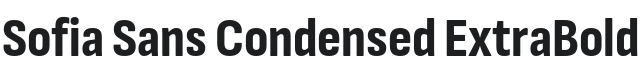 Sofia Sans Condensed ExtraBold Font Preview
