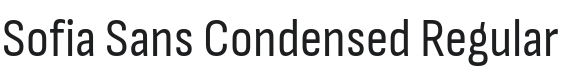 Sofia Sans Condensed Font Preview
