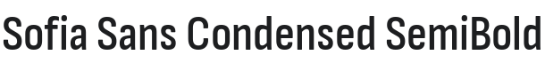 Sofia Sans Condensed SemiBold Font Preview