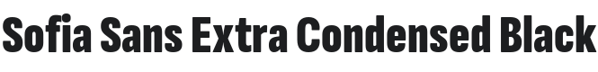 Sofia Sans Extra Condensed Black Font Preview