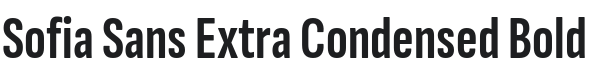 Sofia Sans Extra Condensed Bold Font Preview