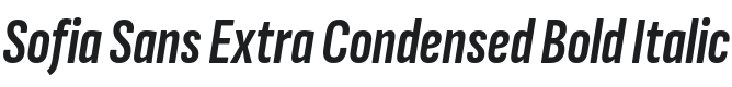 Sofia Sans Extra Condensed Bold Italic Font Preview
