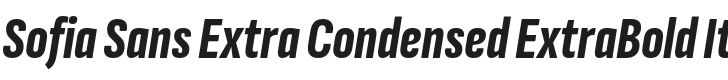 Sofia Sans Extra Condensed ExtraBold Italic Font Preview