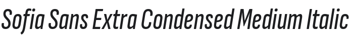 Sofia Sans Extra Condensed Medium Italic Font Preview