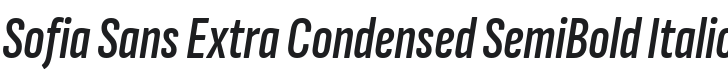 Sofia Sans Extra Condensed SemiBold Italic Font Preview