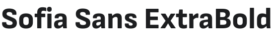 Sofia Sans ExtraBold Font Preview
