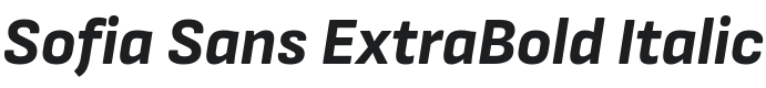 Sofia Sans ExtraBold Italic Font Preview