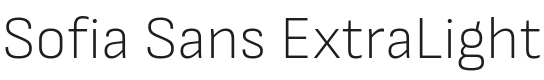 Sofia Sans ExtraLight Font Preview