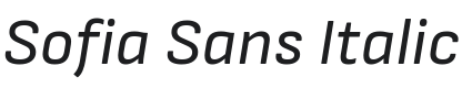 Sofia Sans Italic Font Preview