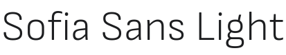 Sofia Sans Light Font Preview
