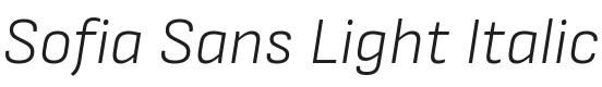 Sofia Sans Light Italic Font Preview