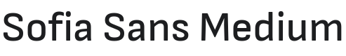 Sofia Sans Medium Font Preview