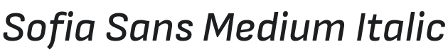 Sofia Sans Medium Italic Font Preview