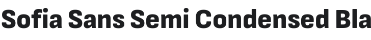 Sofia Sans Semi Condensed Black Font Preview