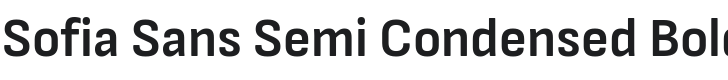Sofia Sans Semi Condensed Bold Font Preview