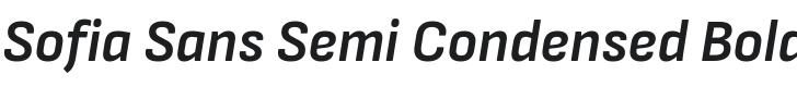 Sofia Sans Semi Condensed Bold Italic Font Preview