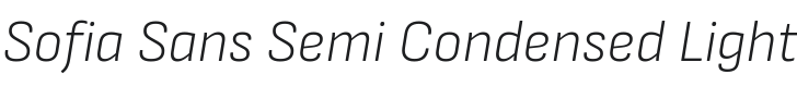 Sofia Sans Semi Condensed Light Italic Font Preview