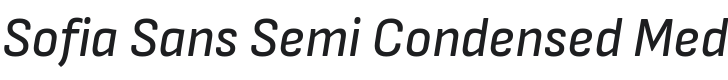 Sofia Sans Semi Condensed Medium Italic Font Preview