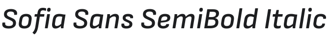 Sofia Sans SemiBold Italic Font Preview