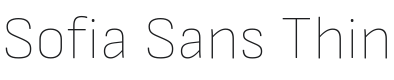 Sofia Sans Thin Font Preview