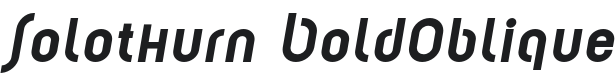 Solothurn-BoldOblique Font Preview