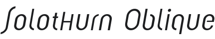 Solothurn-Oblique Font Preview