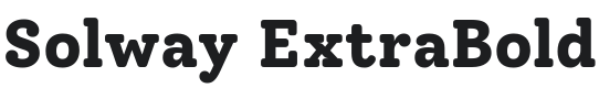 Solway ExtraBold Font Preview