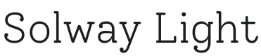 Solway Light Font Preview