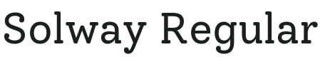 Solway Font Preview