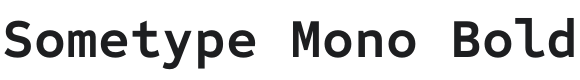 Sometype Mono Bold Font Preview