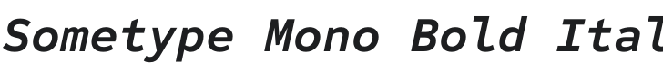 Sometype Mono Bold Italic Font Preview