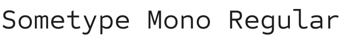 Sometype Mono Font Preview