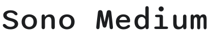 Sono Medium Font Preview