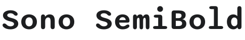 Sono SemiBold Font Preview
