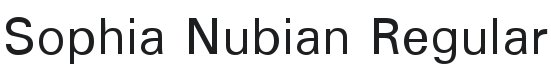 Sophia Nubian Font Preview